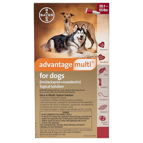 advantage multi dosage for dogs