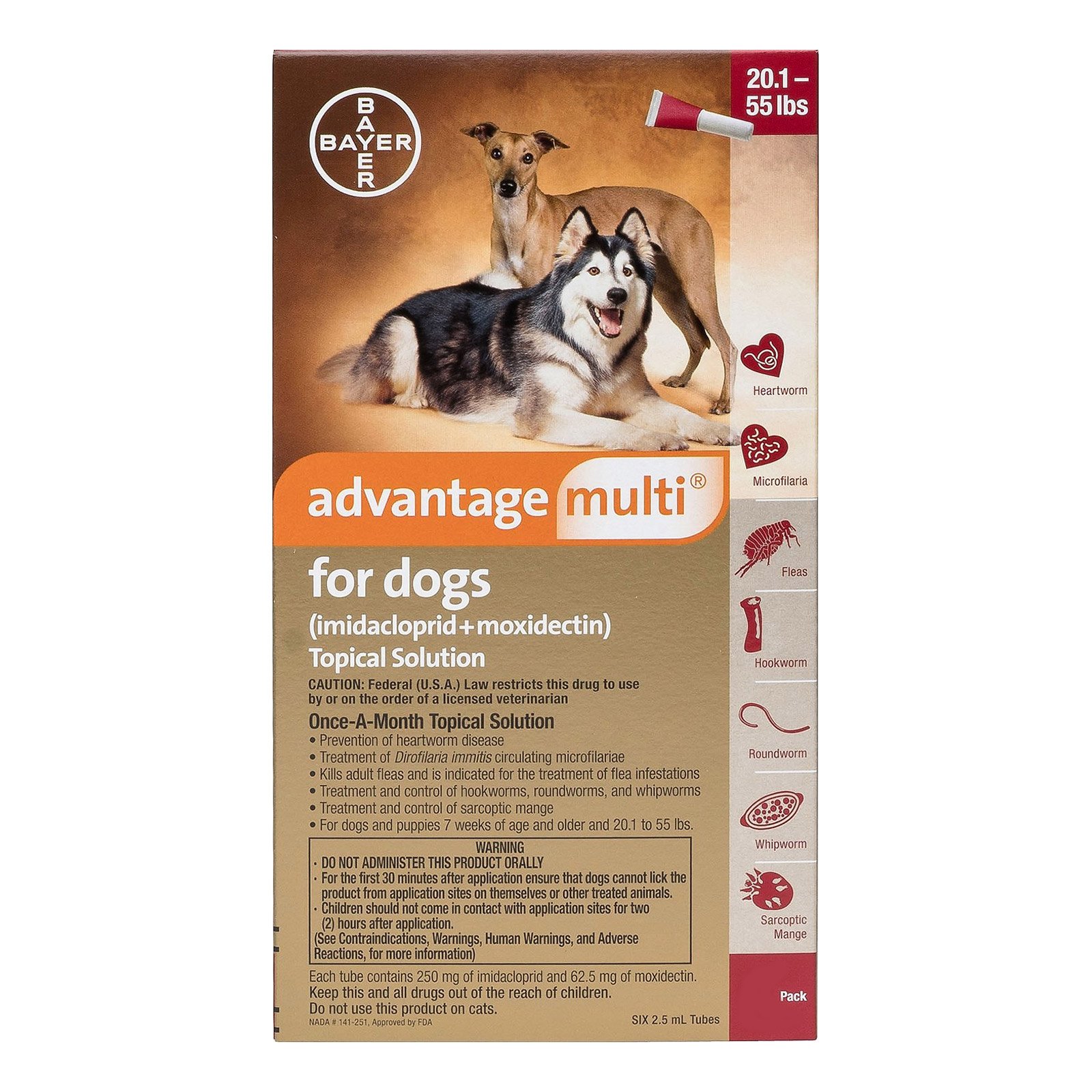 Advantage Multi (Advocate) Large Dogs 20.1-55 lbs (Red)