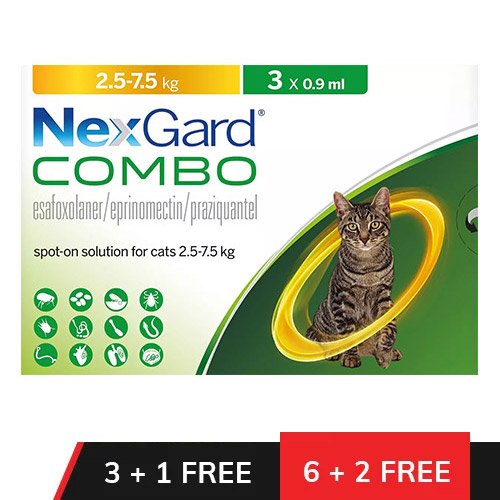 NexGard Combo For Cats 5.5lbs - 16.5lbs
