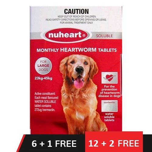 Nuheart Generic Heartgard for Large Dogs 51-100lbs (Red)