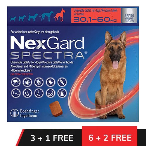 Nexgard Spectra for Xlarge Dogs 66-132 lbs (Red)