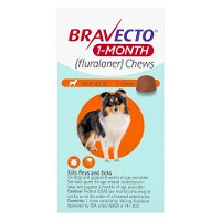 Bravecto 1-month Chew for Small Dogs 9.9-22lbs (Orange)