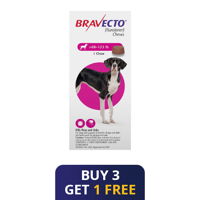 Bravecto for Extra Large Dogs 88-123lbs (Pink)