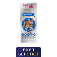 Bravecto Plus for Medium Cats 250 mg (6.2 to 13.75 lbs) Blue