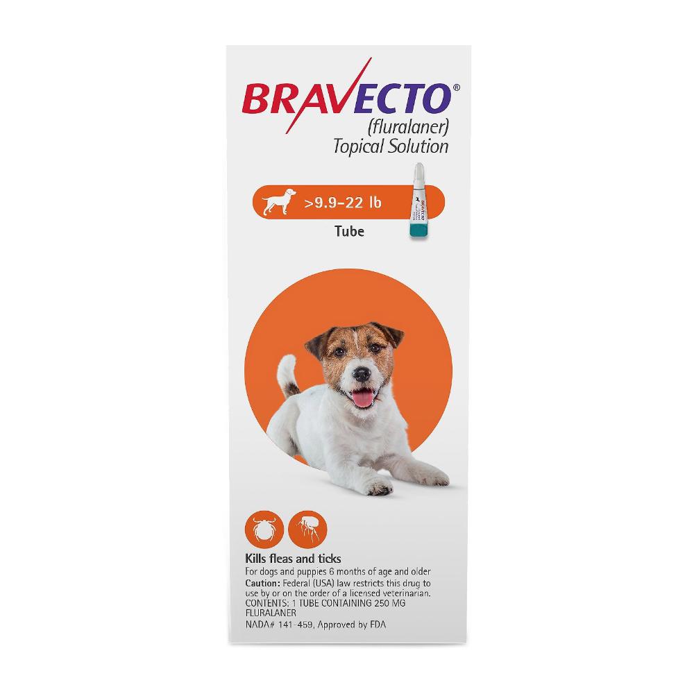 Buy Bravecto Topical For Small Dogs 9.9 22 Lbs Orange Free