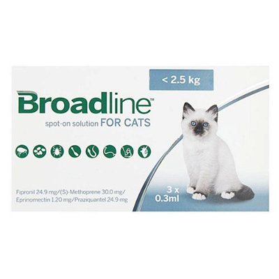 Broadline Spot-On Solution for Small Cats up to 5.5 lbs.