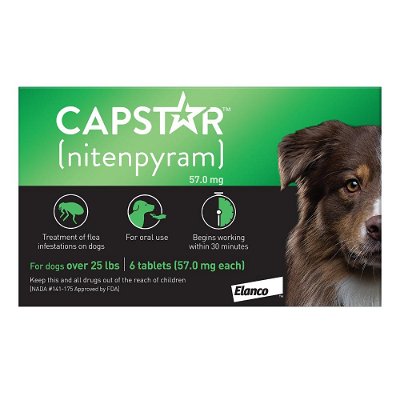 Capstar Large Dog 57 mg 25.1-125 lbs Green