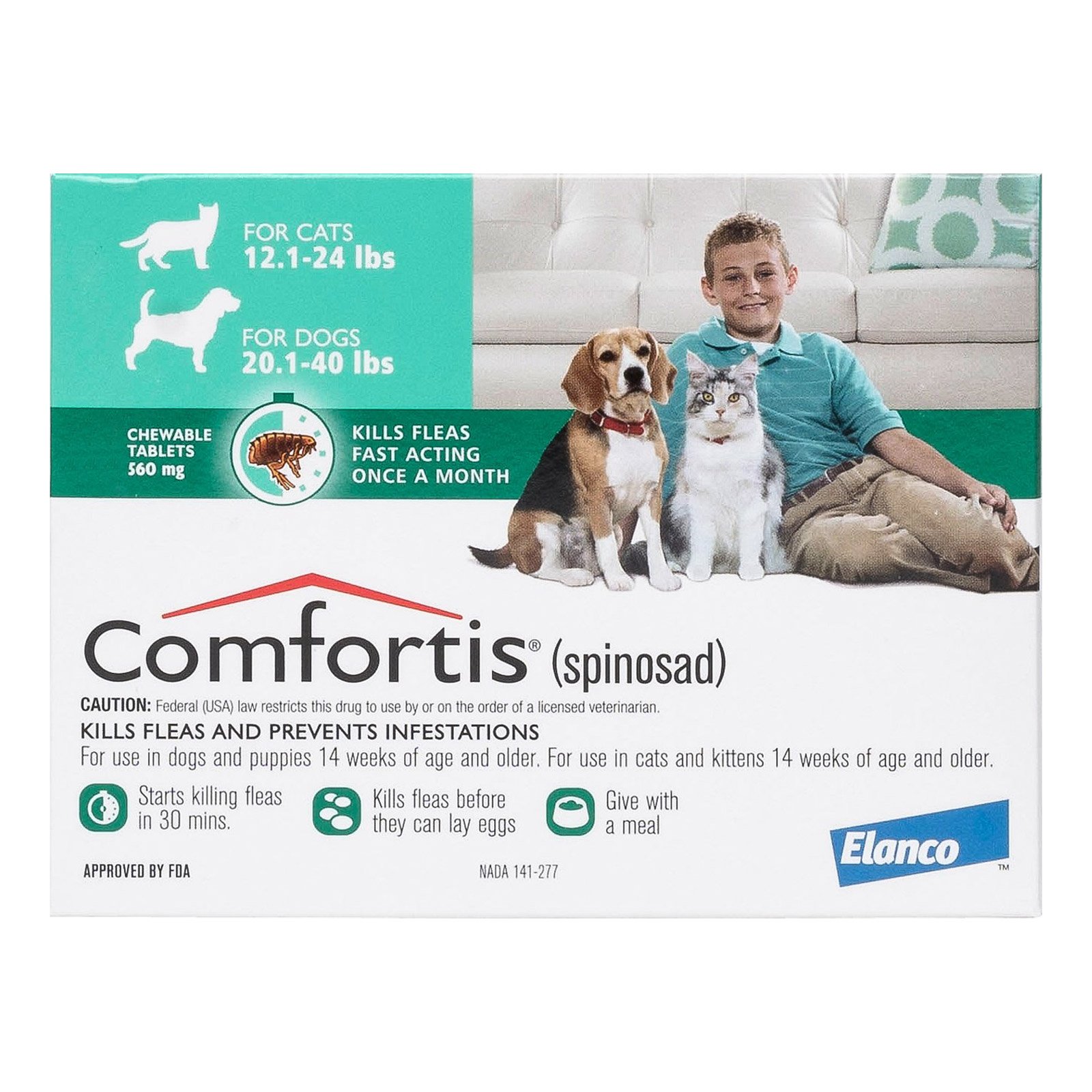 Comfortis For Large Cats 5.5 to 11.2 KG (12 to 25 lbs) 560mg