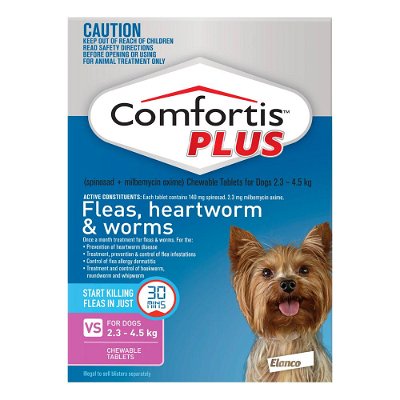 Comfortis Plus (Trifexis) For Very Small Dogs 2.3-4.5 Kg (5 - 10lbs) Pink