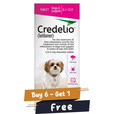 Credelio for Dogs 06 to 12 lbs (112.5mg) Pink