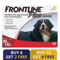 Frontline Plus for Extra Large Dogs over 89 lbs (Red)