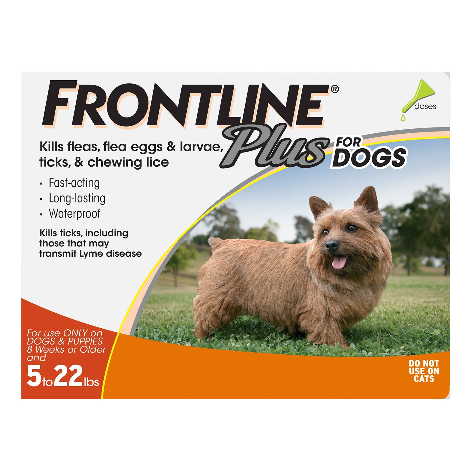 Frontline Plus for Small Dogs up to 22lbs (Orange)