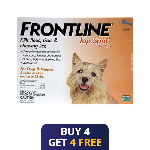 Frontline Top Spot Small Dogs 0 22 lbs Orange