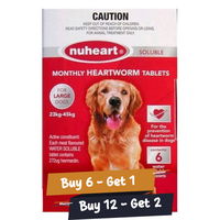 Heartgard Plus Generic Nuheart for Large Dogs 51-100lbs (Red)