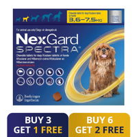 Nexgard Spectra for Small Dogs 7.7-16.5 lbs (Yellow)