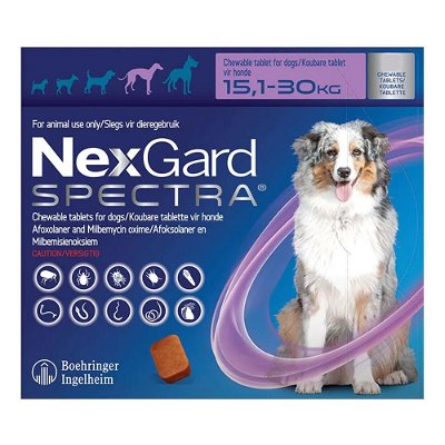Nexgard Spectra for Large Dogs (33-66 lbs) Purple