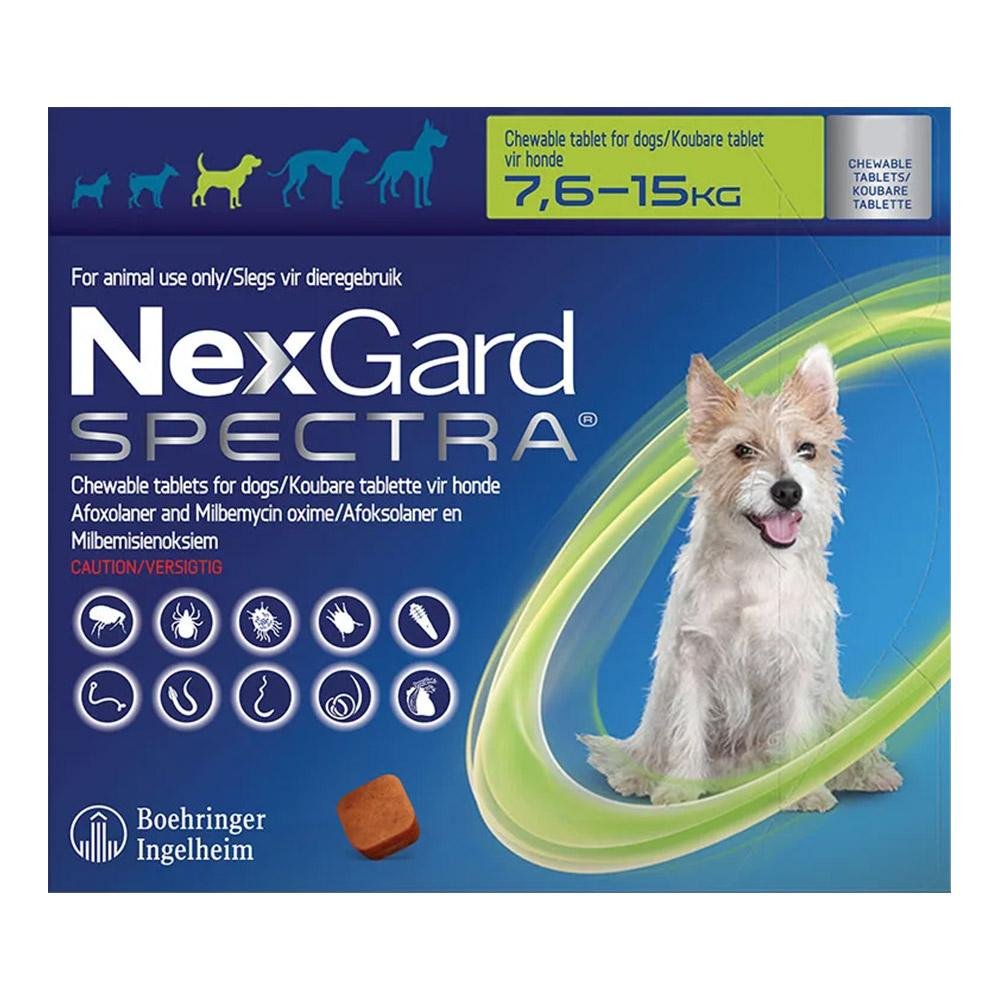 Buy Nexgard Spectra For Medium Dog (16.5-33 Lbs) Green - Free Shipping