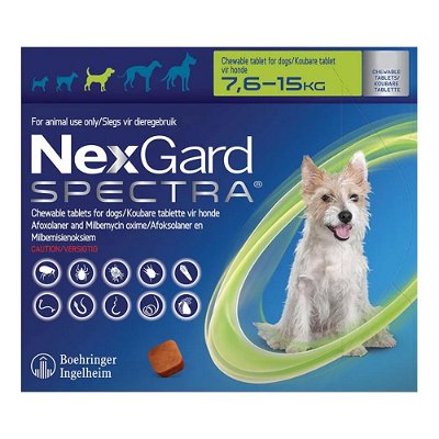 Nexgard Spectra for Medium Dog (16.5-33 lbs) Green