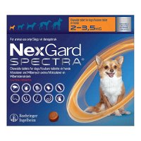 Nexgard Spectra for XSmall Dogs (4.4-7.7 lbs) Orange