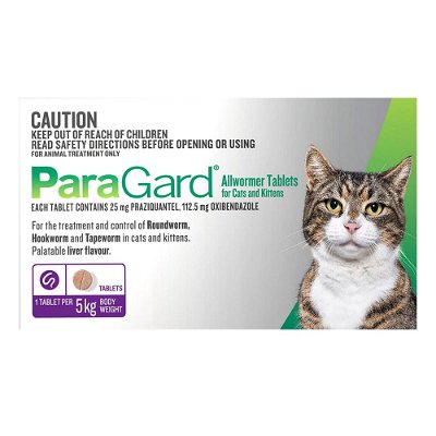 Paragard Wormer For Cats Up To 5 Kg (upto 11lbs)