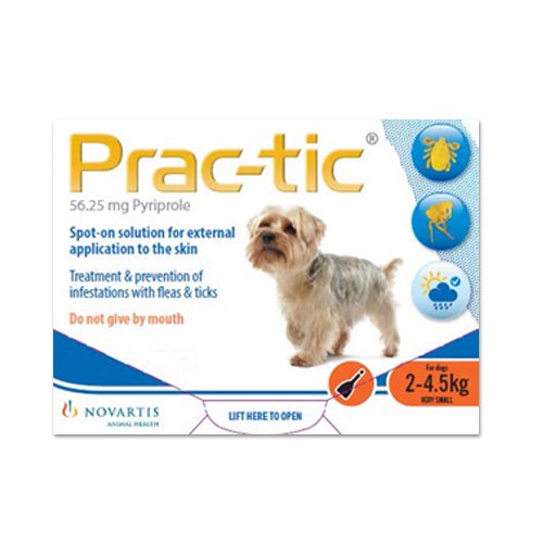 Prac-tic Spot On for Dogs 4.5-10 lbs (Orange)