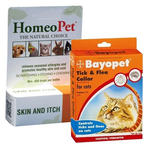 Bayopet Cat Collar & HP Skin and Itch Relief Combo