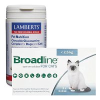 Broadline Spot-On Solution & Lamberts Glucosamine Complex for Dogs & Cats Combo