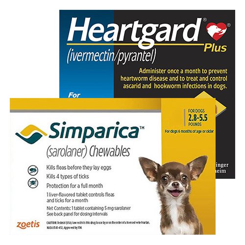 Heartgard Plus & Simparica Chewables Combo