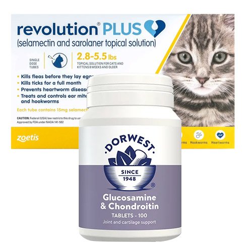 Revolution Plus & Glucosamine & Chondroitin Tablets Combo