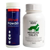 Ultrum Flea & Tick Powder & Medimune Combo
