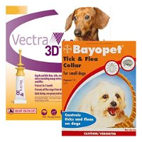 Vectra 3D & Bayopet Tick and Flea Collar Combo