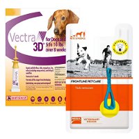 Vectra 3D & Frontline Pet Care Tick Remover Combo