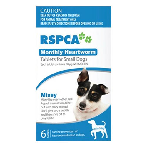 RSPCA Monthly Heartworm Tablets for Dogs