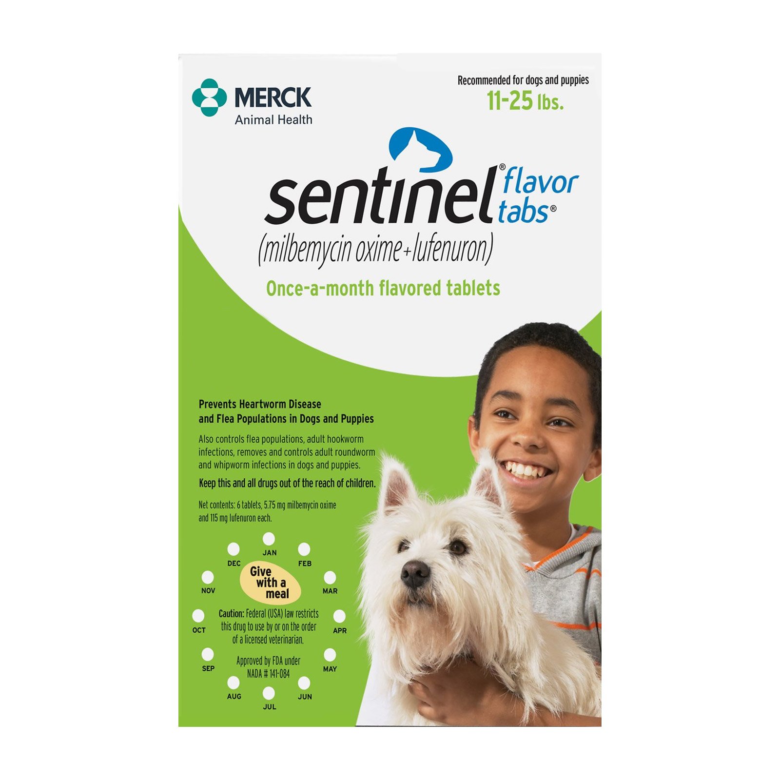 Sentinel For Dogs 11-25 lbs (Green)