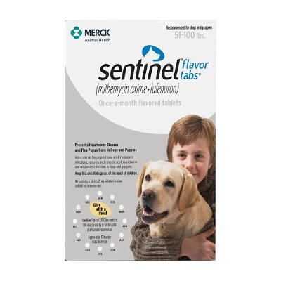 Sentinel For Dogs 51-100 lbs (White)