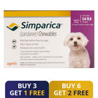 Simparica Chewables for Dogs 5.6-11 lbs (Purple)